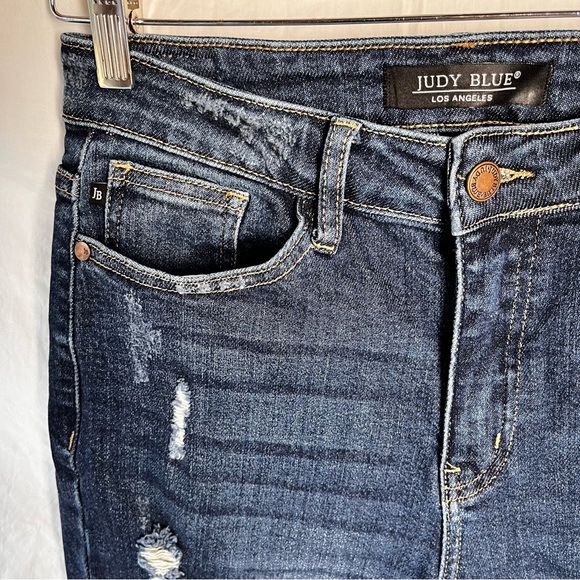 Judy Blue Jeans Womens 5 27 Boyfriend Fit Distressed Denim Stretch Jean JB88220 - Picture 5 of 16